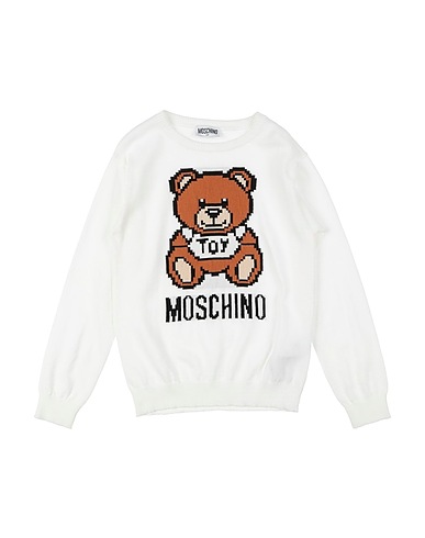 MOSCHINO TEEN Pullover Bianco 100% Cotone