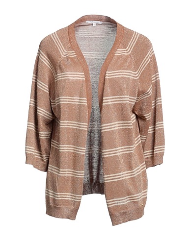 KORALLINE Cardigan Khaki 45% Linen, 40% Cotton, 15% Metal