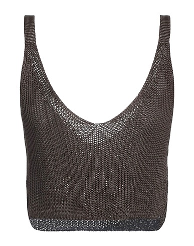 P.A.R.O.S.H. Cropped Top Schokobraun 100% Viskose