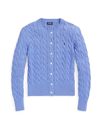 POLO RALPH LAUREN Cardigan Pastel blue 100% Cotton