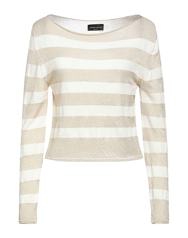 ROBERTO COLLINA Pullover Platin 54% Viskose, 35% Baumwolle, 11% Metallisiertes Polyester