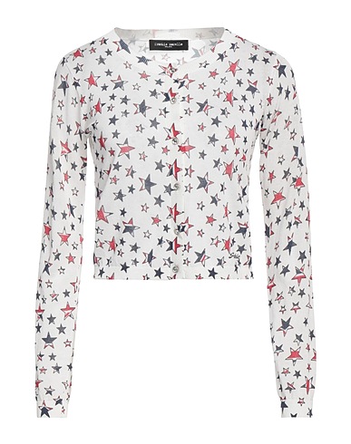 FRANKIE MORELLO Cardigan White 65% Viscose, 35% Polyester