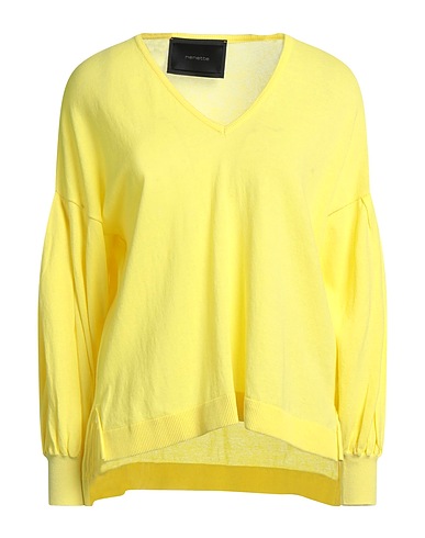 NENETTE Pullover Gelb 87% Baumwolle, 13% Polyamid