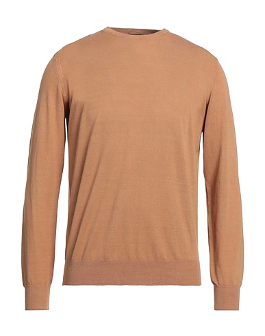 ROSSOPURO Pullover Cammello 100% Cotone