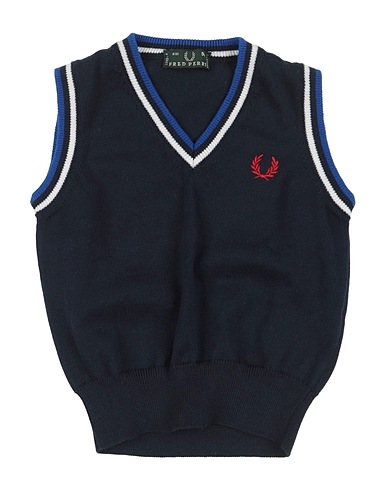 FRED PERRY Sleeveless sweater Midnight blue 100% Cotton