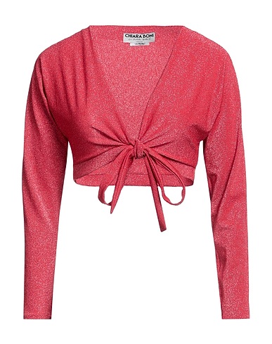 CHIARA BONI LA PETITE ROBE Shrug Red 42% Polyamide, 40% Viscose, 10% Elastane, 8% Polyester