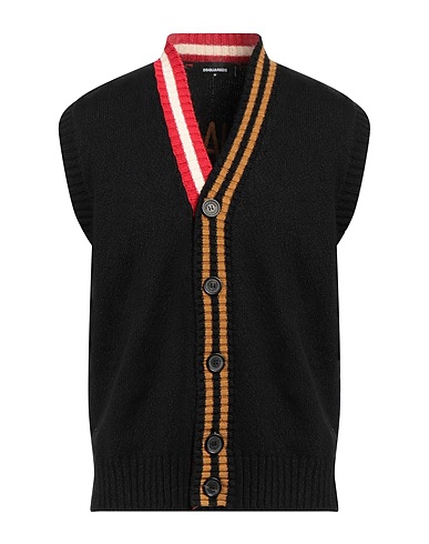 DSQUARED2 Cardigan Black 85% Cotton, 15% Polyamide