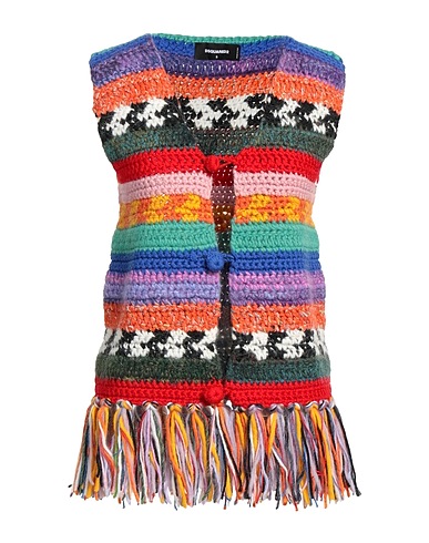 DSQUARED2 Cardigan Red 77% Wool, 14% Synthetic fibers, 4% Alpaca wool, 3% Cotton, 2% Mohair wool