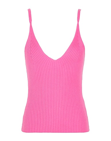 8 by YOOX Top RIB KNITTED TANK TOP Fucsia 70% Cotone organico, 20% Poliammide riciclato, 10% Seta