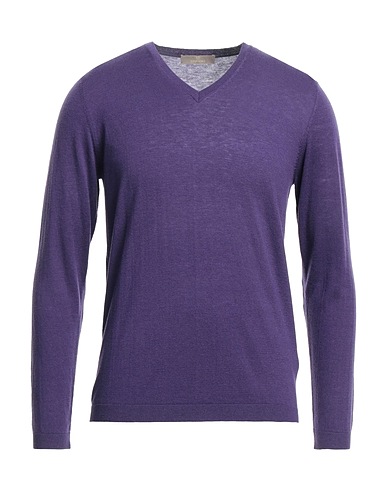 CRUCIANI Sweater Dark purple 70% Wool, 30% Cashmere