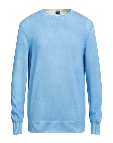 FEDELI Pullover Hellblau 100% Baumwolle