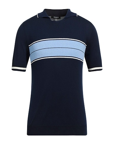 +39 MASQ Sweater Midnight blue 95% Cotton, 5% Polyamide