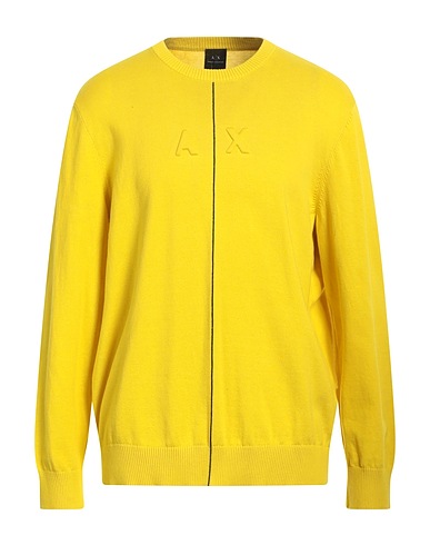 ARMANI EXCHANGE Pullover Giallo 100% Cotone, Poliammide, Elastan