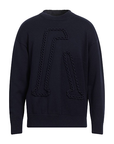 EMPORIO ARMANI Sweater Midnight blue 53% Virgin Wool, 47% Cotton