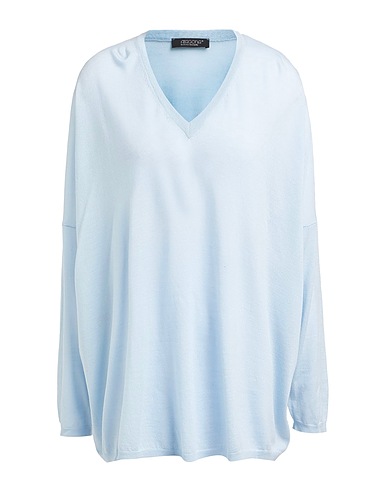 ARAGONA Jumper Sky blue 100% Merino Wool