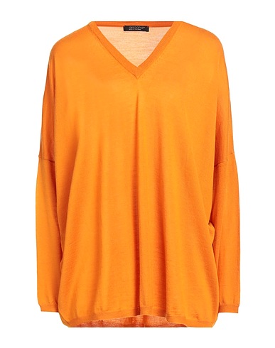 ARAGONA Pullover Orange 100% Merinowolle