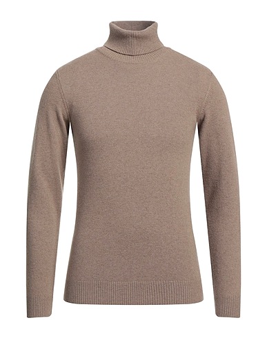 DANIELE FIESOLI Rollkragenpullover Khaki 90% Merinowolle, 10% Kaschmir
