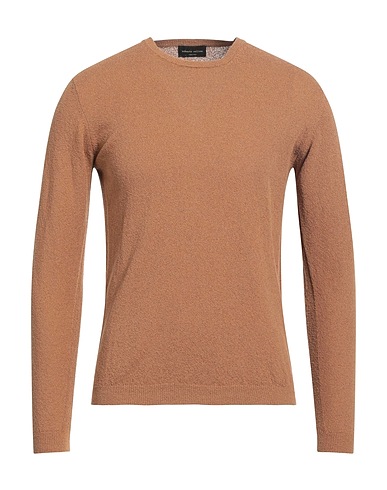 ROBERTO COLLINA Jumper Camel 70% Cotton, 30% Polyamide