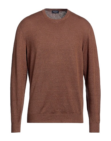 DRUMOHR Pullover Marrone 88% Lino, 12% Poliestere