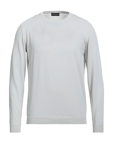 ROBERTO COLLINA Pullover Grigio chiaro 100% Cotone