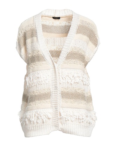 PESERICO Pullunder Beige 100% Baumwolle, Polyester, Viskose, Metallfaser