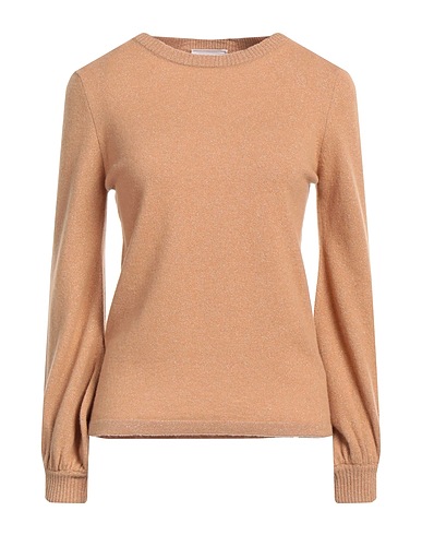 ANTONELLA RIZZA Jumper Camel 77% Merino Wool, 13% Cashmere, 10% Metallic fiber