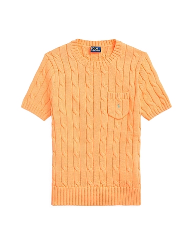 POLO RALPH LAUREN Jumper CABLE-KNIT COTTON SHORT-SLEEVE SWEATER
 Mandarin 100% Pima Cotton