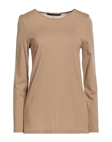 TERRE ALTE Pullover Cammello 100% Lana Merino, Super 120s Lana