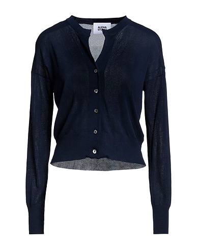 ALPHA STUDIO Cardigan Navy 96% Viscose, 4% Elastane