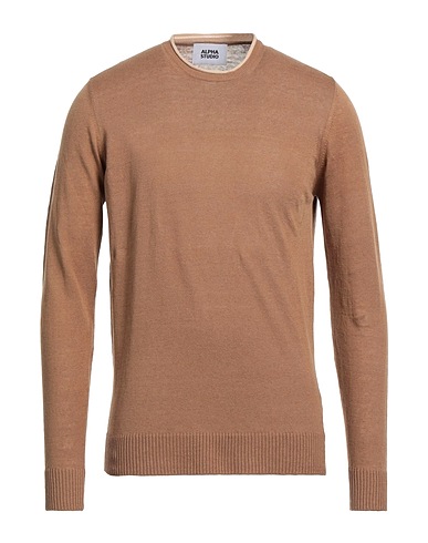 ALPHA STUDIO Jumper Camel 75% Linen, 25% Cotton