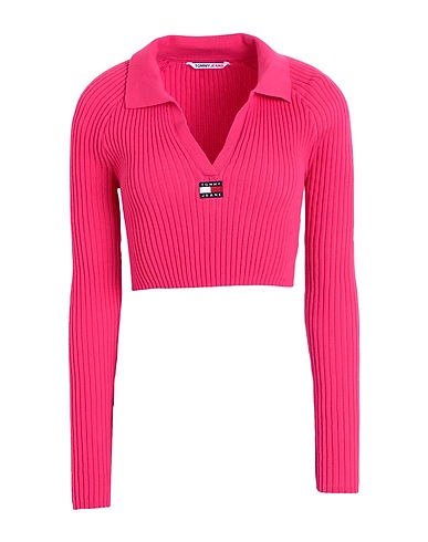 TOMMY JEANS Pullover Magenta 73% Poliestere, 27% Poliammide