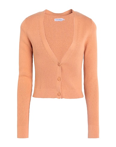 CALVIN KLEIN Cardigan Cammello 54% Cotone, 39% Poliammide, 7% Lana