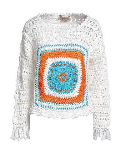 MAISON FLÂNEUR Jumper Ivory 93% Cotton, 5% Viscose, 2% Silk
