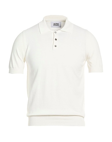 ALPHA STUDIO Sweater White 100% Cotton