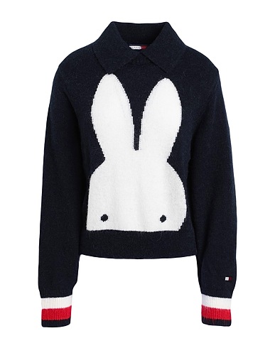 TOMMY HILFIGER プルオーバー ミッドナイトブルー ナイロン 62% / ウール 22% / 毛（アルパカ） 15% / ポリウレタン 1%