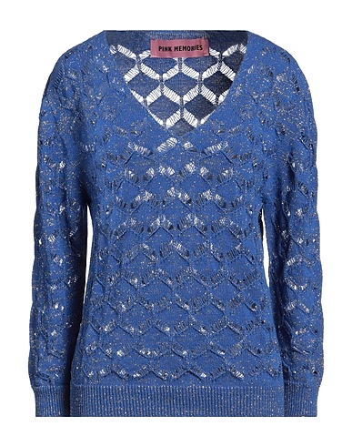 PINK MEMORIES Pullover Blu 50% Cotone, 50% Acrilico, Lurex®