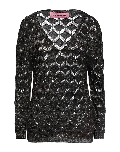 PINK MEMORIES Sweater Dark green 50% Cotton, 50% Acrylic, Lurex®