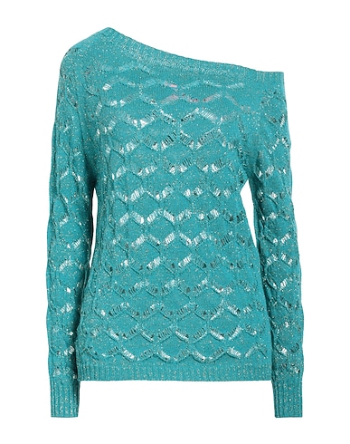PINK MEMORIES Sweater Turquoise 50% Cotton, 50% Acrylic, Metallic Polyester, Polyamide