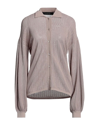 FEDERICA TOSI Cardigan Light brown 65% Viscose, 35% Polyamide
