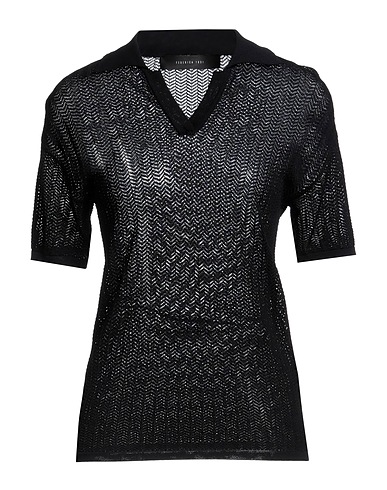 FEDERICA TOSI Pullover Nero 65% Viscosa, 35% Poliammide