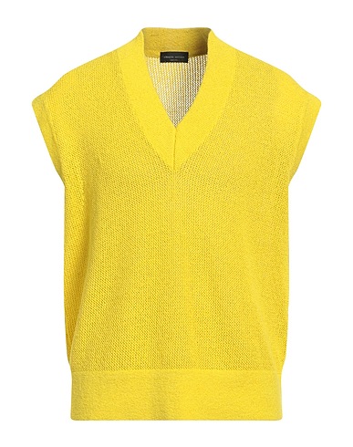 ROBERTO COLLINA Jumper Yellow 81% Cotton, 19% Nylon