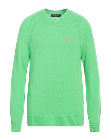 VERSACE Cashmere jumper Lime green 100% Cashmere, Polyester, Other Fibres