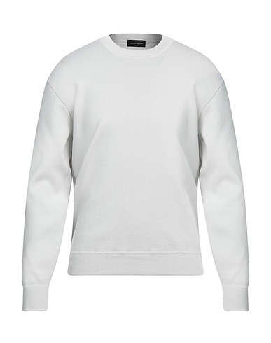 ROBERTO COLLINA Pullover Grigio chiaro 86% Cotone, 13% Nylon, 1% Elastan