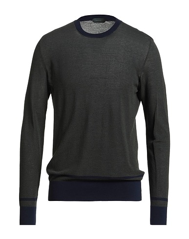 ZANONE Pullover Militärgrün 100% Baumwolle
