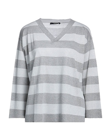 SEVENTY VENEZIA Jumper Light grey 65% Viscose, 14% Polyamide, 11% Metallic fiber, 10% Polyester