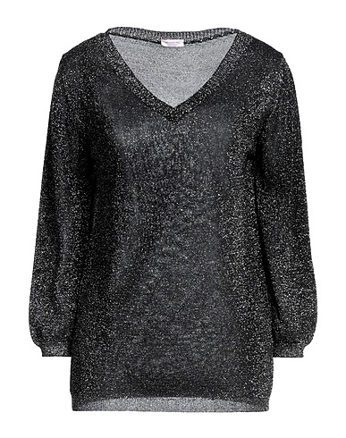 ROSSOPURO Jumper Black 70% Viscose, 15% Metallic fiber, 15% Polyester