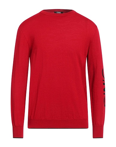 C'N'C' COSTUME NATIONAL Pullover Rosso 50% Lana Vergine, 50% Acrilico