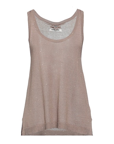 MAX & MOI Top Taupe 58% Silk, 33% Linen, 7% Cashmere, 2% Other Fibres