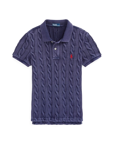 POLO RALPH LAUREN Jumper SS CBL POLO-SHORT SLEEVE-POLO SHIRT
 Slate blue 100% Cotton
