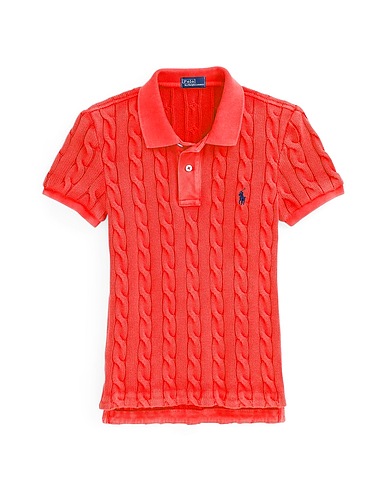 POLO RALPH LAUREN Jumper SS CBL POLO-SHORT SLEEVE-POLO SHIRT
 Coral 100% Cotton